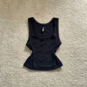 SKIMS bedazzled tank top